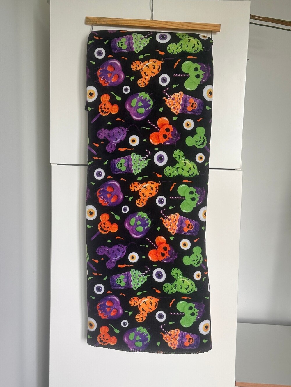 Terrytown Halloween Throw Blanket Mickey Pumpkin Print Plush Fleece 50x60